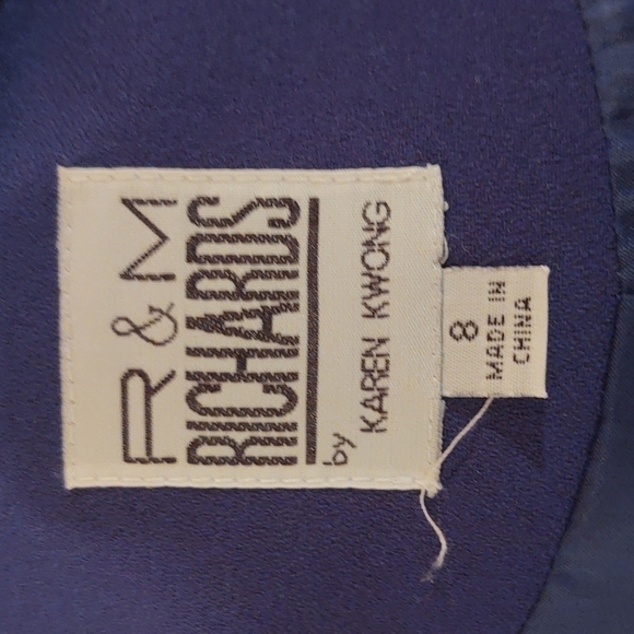 R&M Richards Beaded and Embroidered Royal Blue Matching Set Sz 8 - Picture 12 of 14